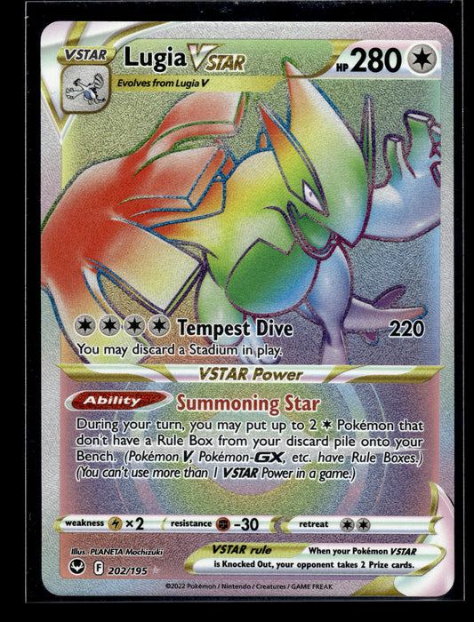 Lugia VSTAR (Secret) #202/195 Silver Tempest VLP