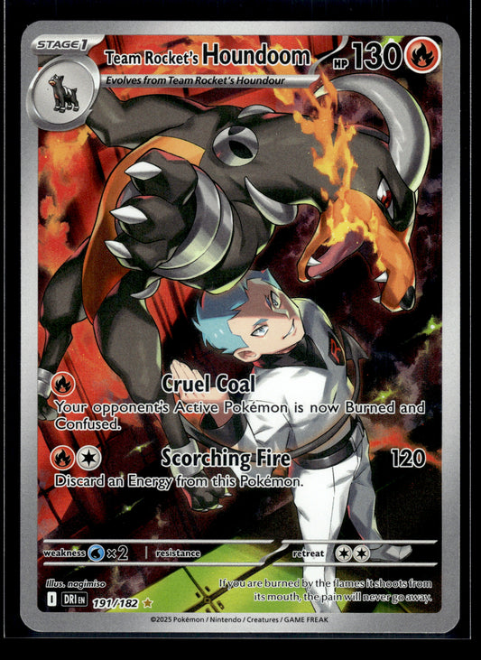 Team Rocket's Houndoom #191/182 Destined Rivals VLP