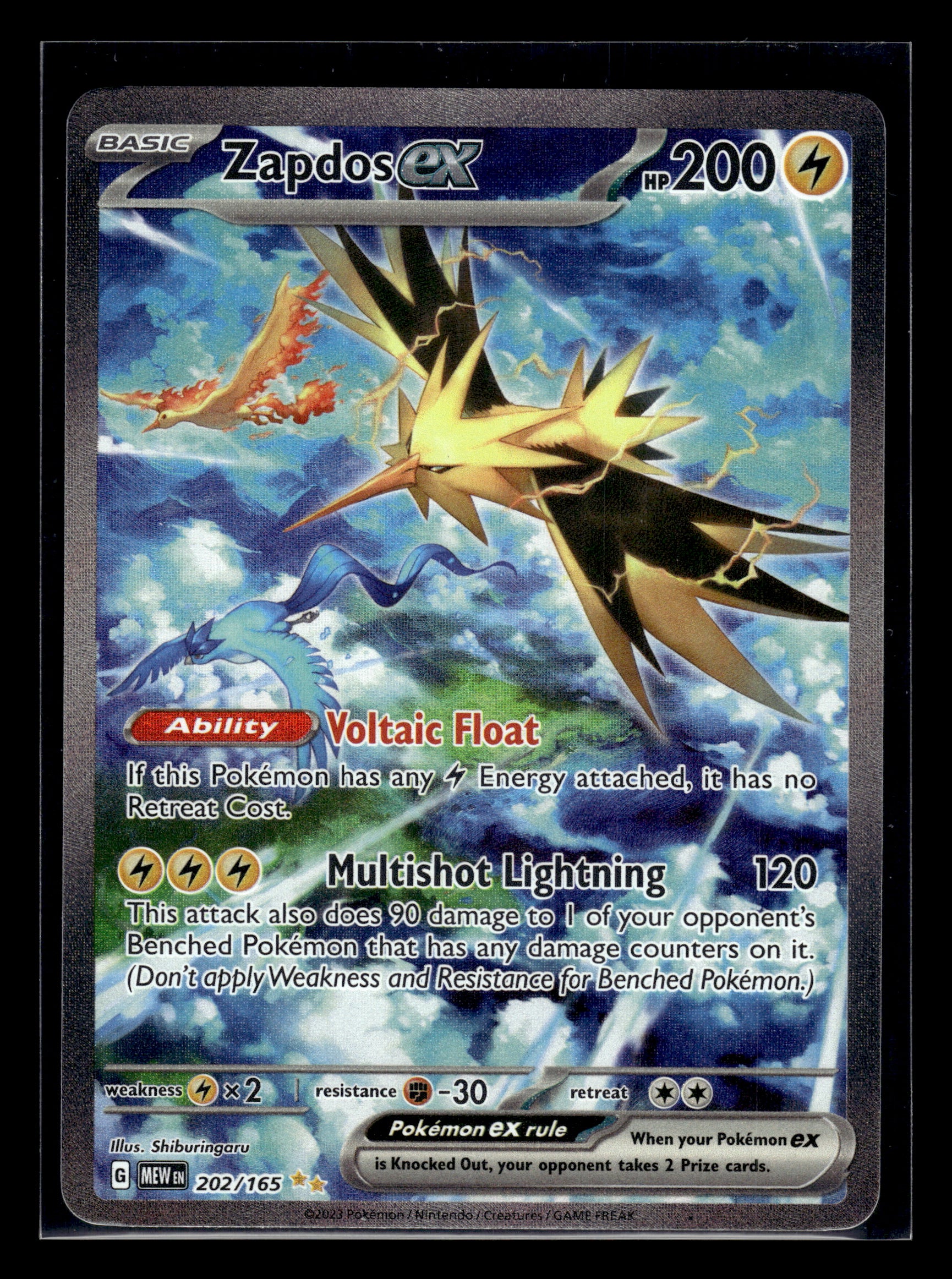 Zapdos ex #202/165 Scarlet & Violet 151 VLP