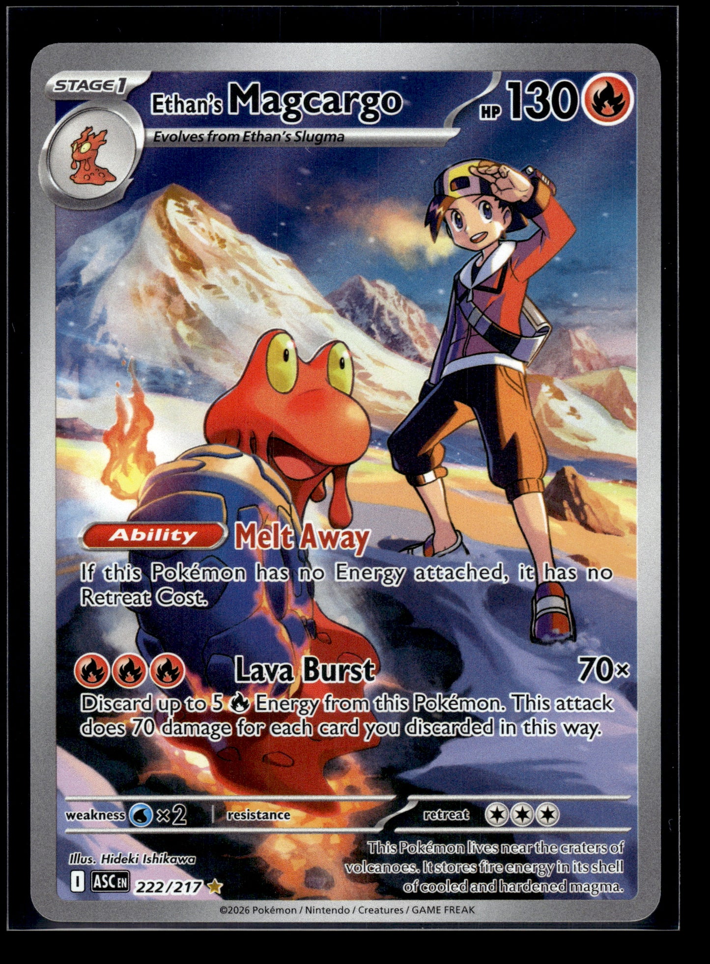 Ethan's Magcargo #222/217 Ascended Heroes NM