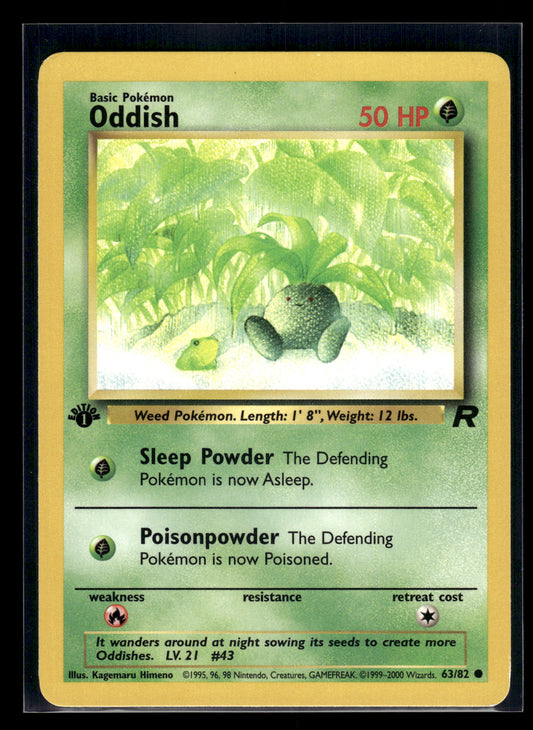 Oddish #63/82 1st Edition Team Rocket LP
