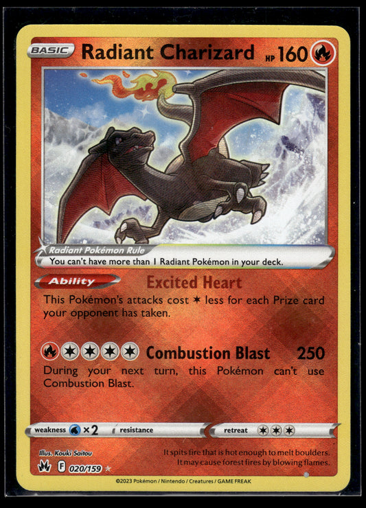 Radiant Charizard #020/159 Crown Zenith LP