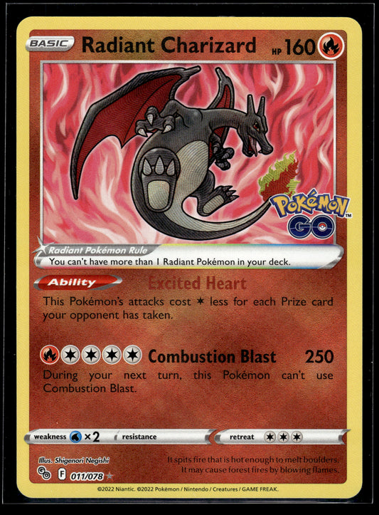 Radiant Charizard #011/078 Pokemon GO VLP