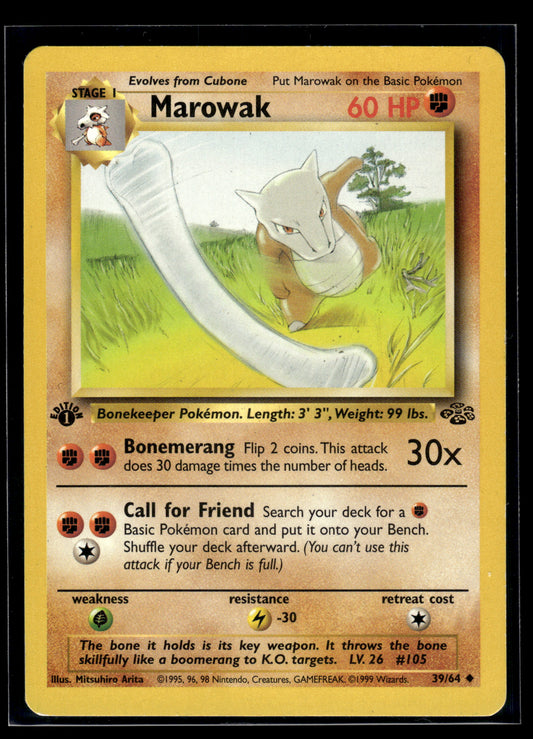 Marowak #39/64 1st Edition Jungle LP