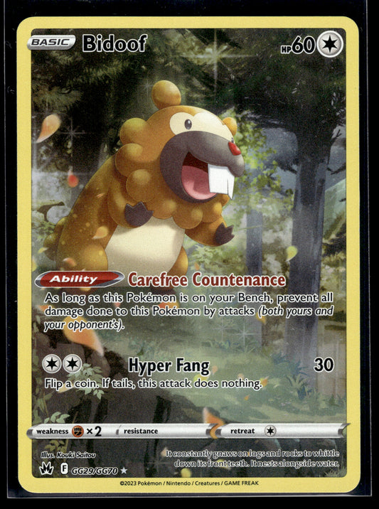Bidoof #GG29/GG70 Crown Zenith LP