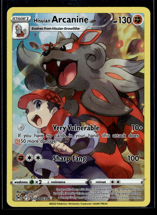 Hisuian Arcanine #TG08/TG30 Lost Origin Trainer Gallery LP
