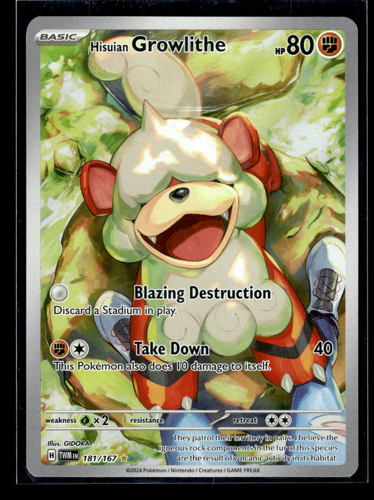 Hisuian Growlithe #181/167 Twilight Masquerade VLP