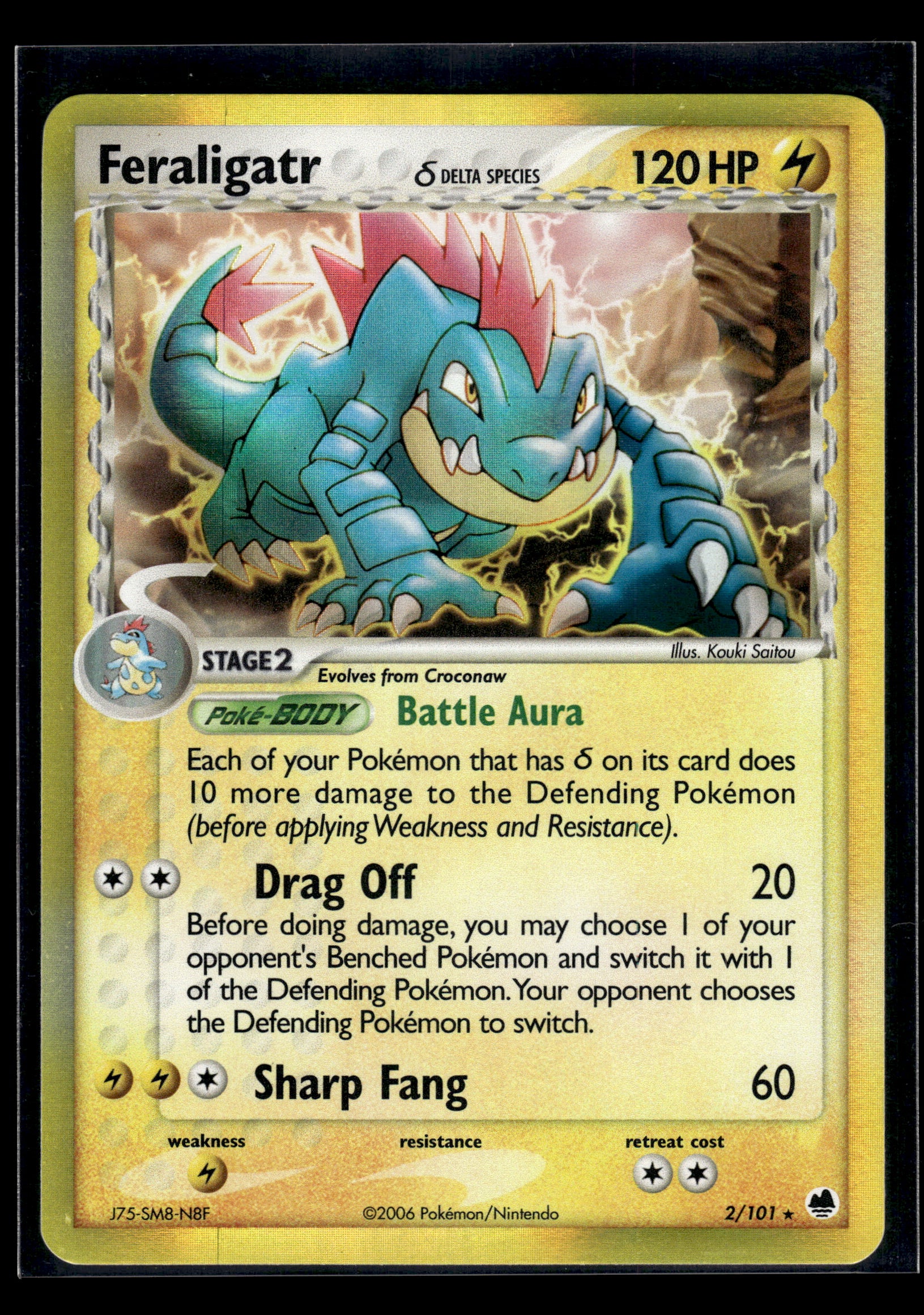 Feraligatr (Delta Species) #2/101 Dragon Frontiers LP