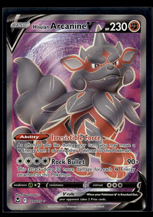 Hisuian Arcanine V #179/195 Silver Tempest LP