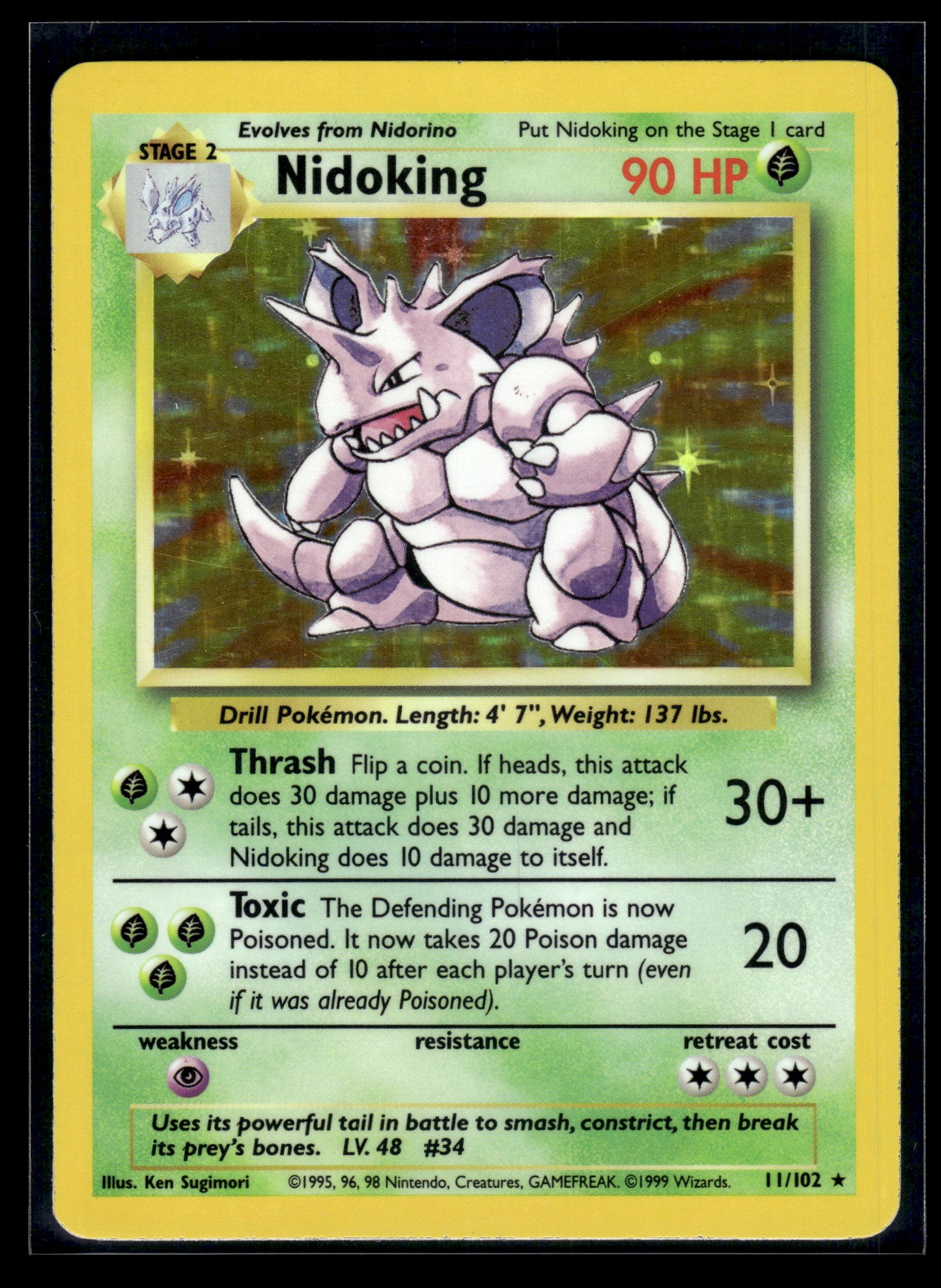 Nidoking #011/102 Base Set LP