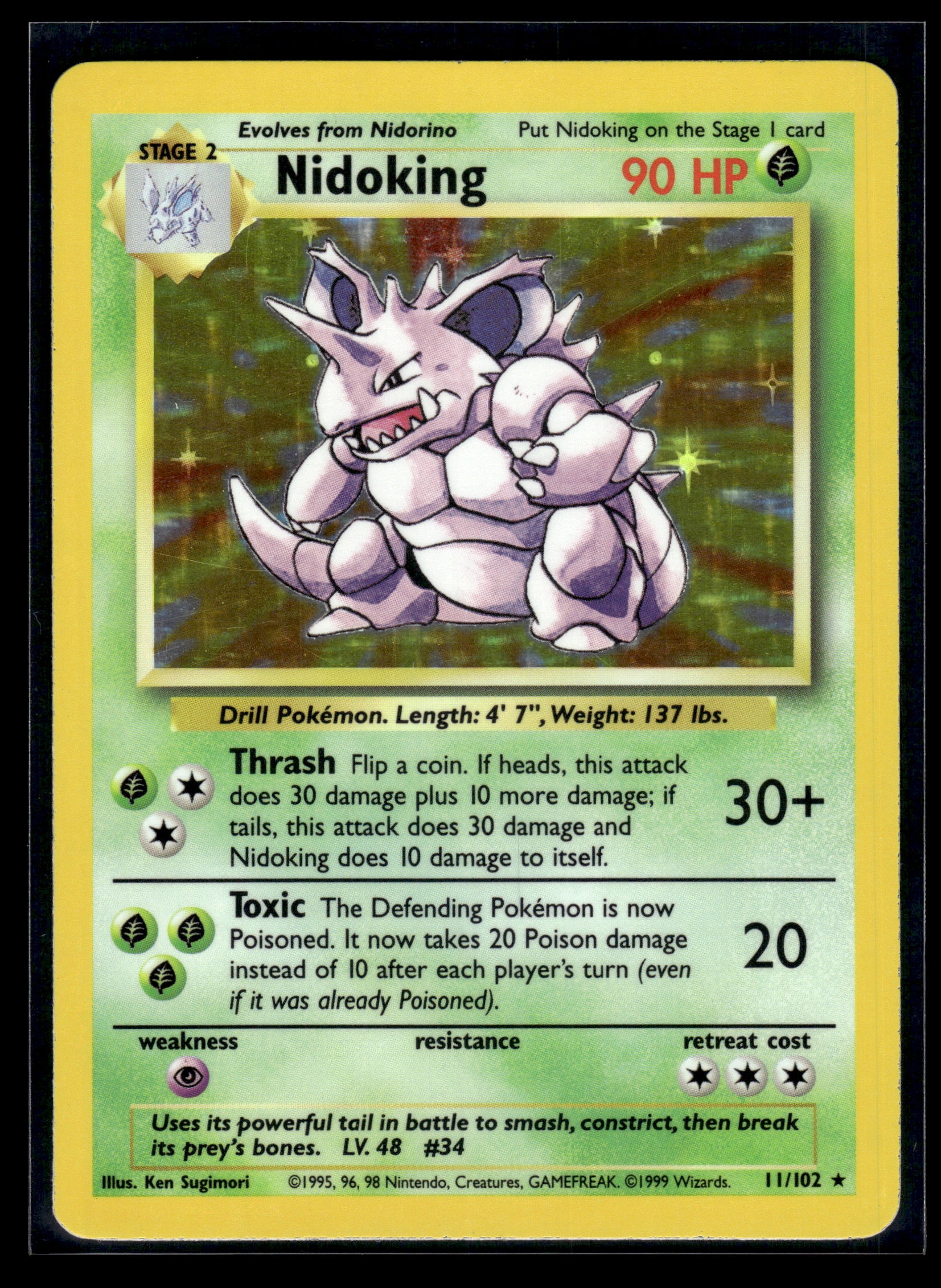 Nidoking #011/102 Base Set LP