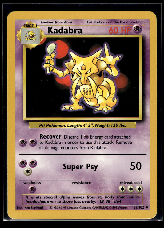 Kadabra #032/102 Base Set LP
