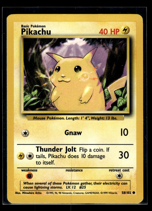 Pikachu #058/102 Base Set MP