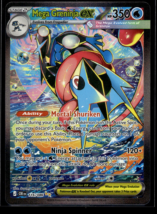 Mega Greninja ex #116/086 Chaos Rising NM