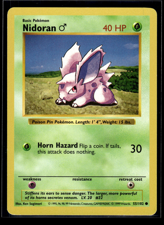 Nidoran M #055/102 Base Set (Shadowless) LP