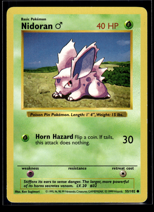 Nidoran M #055/102 Base Set (Shadowless) LP