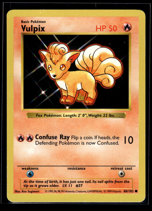 Vulpix #068/102 Base Set (Shadowless) MP
