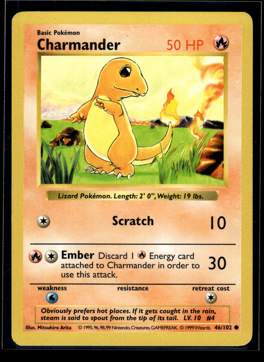 Charmander #046/102 Base Set (Shadowless) LP