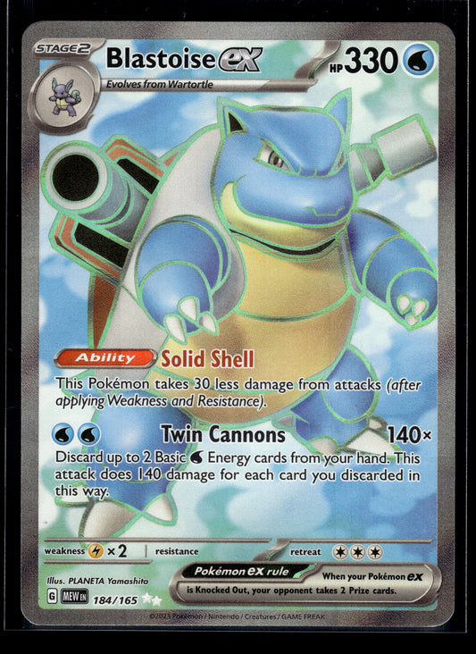 Blastoise ex #184/165 Scarlet & Violet 151 LP