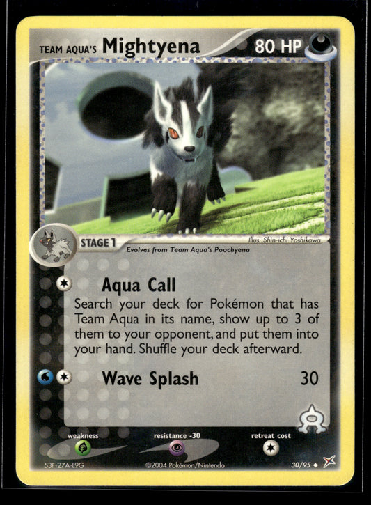Team Aqua's Mightyena #30/95 Team Magma vs Team Aqua LP