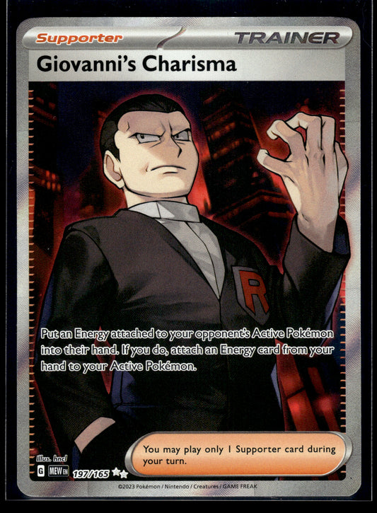 Giovanni's Charisma #197/165 Scarlet & Violet 151 LP