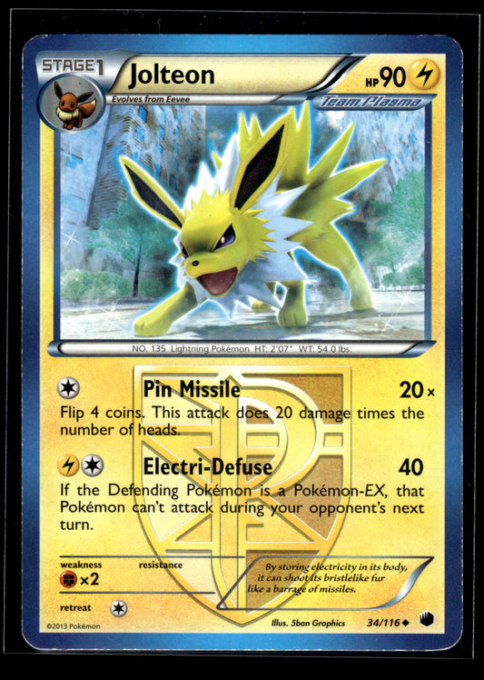 Jolteon (Team Plasma) #34/116 Plasma Freeze MP