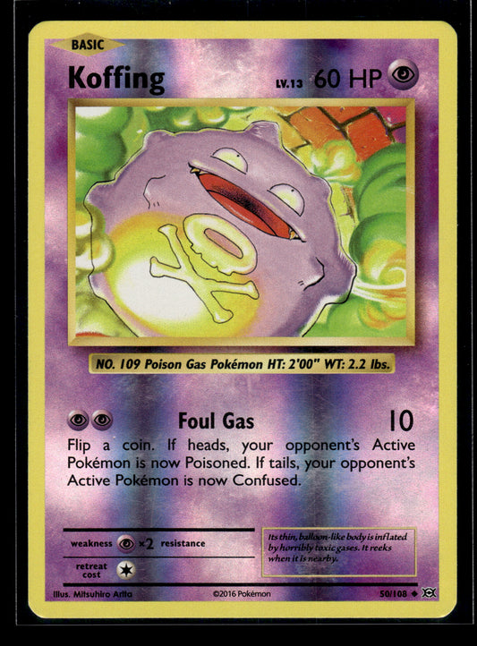 Koffing #50/108 Reverse Holo Evolutions MP
