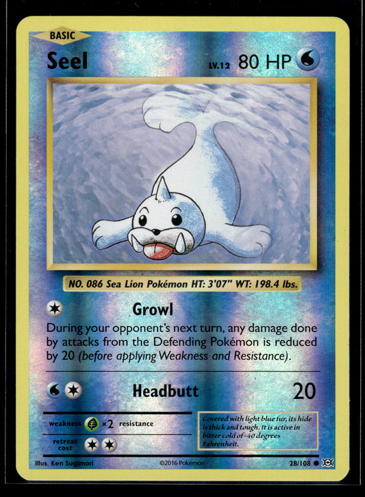 Seel #28/108 Reverse Holo Evolutions LP