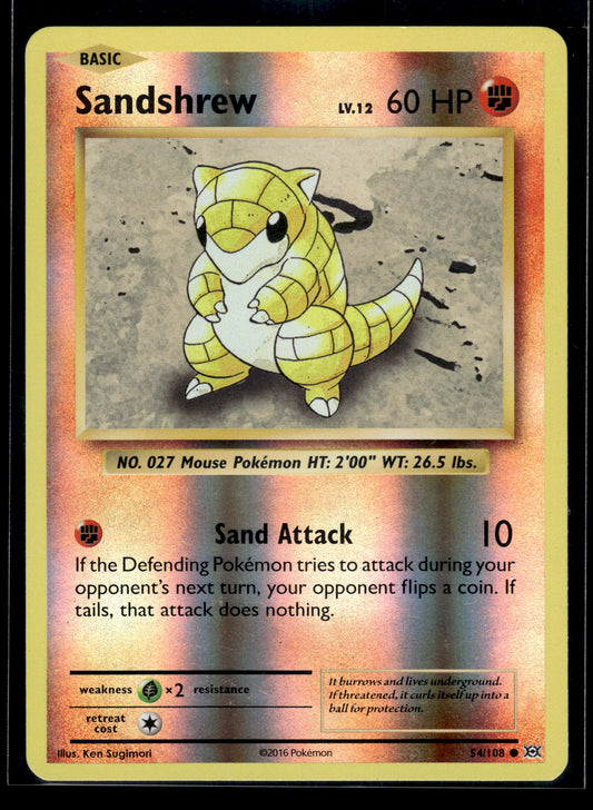 Sandshrew #54/108 Reverse Holo Evolutions LP