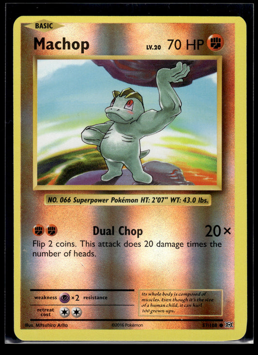 Machop #57/108 Reverse Holo Evolutions LP