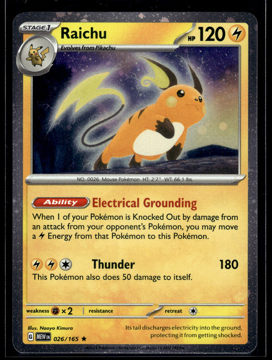 Raichu #026/165 Cosmos Holo Scarlet & Violet 151 VLP