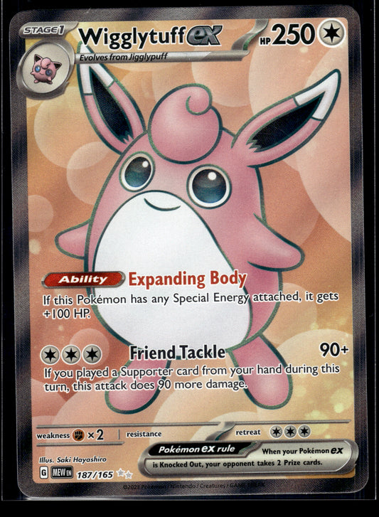 Wigglytuff ex #187/165 Scarlet & Violet 151 LP