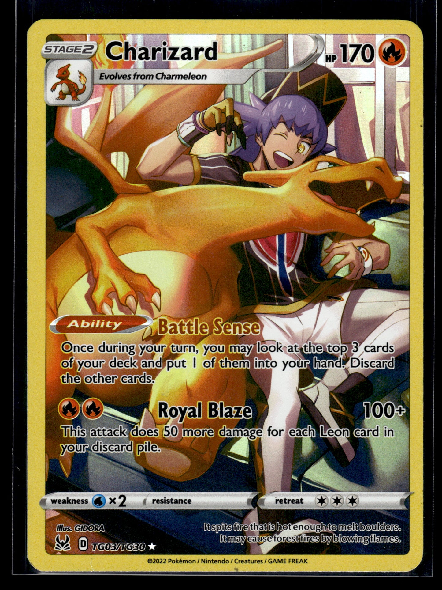 Charizard #TG03/TG30 Lost Origin Trainer Gallery LP