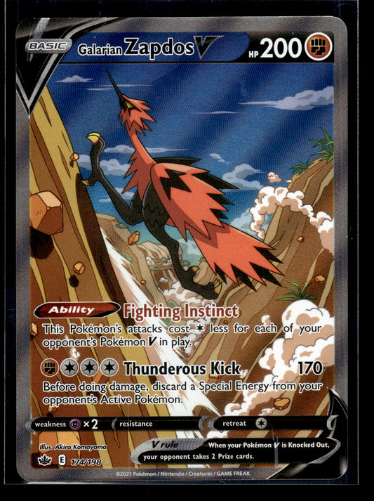 Galarian Zapdos V #174/198 Chilling Reign MP