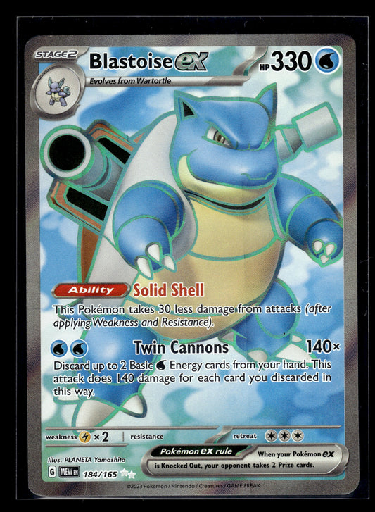 Blastoise ex #184/165 Scarlet & Violet 151 LP