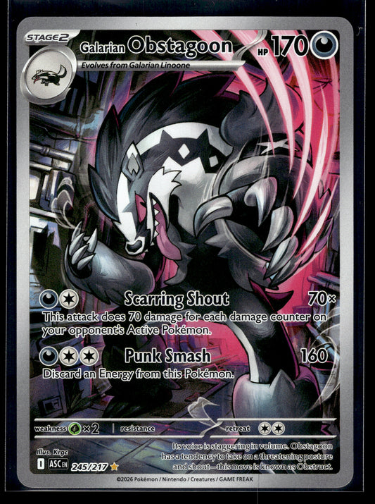 Galarian Obstagoon #245/217 Ascended Heroes NM