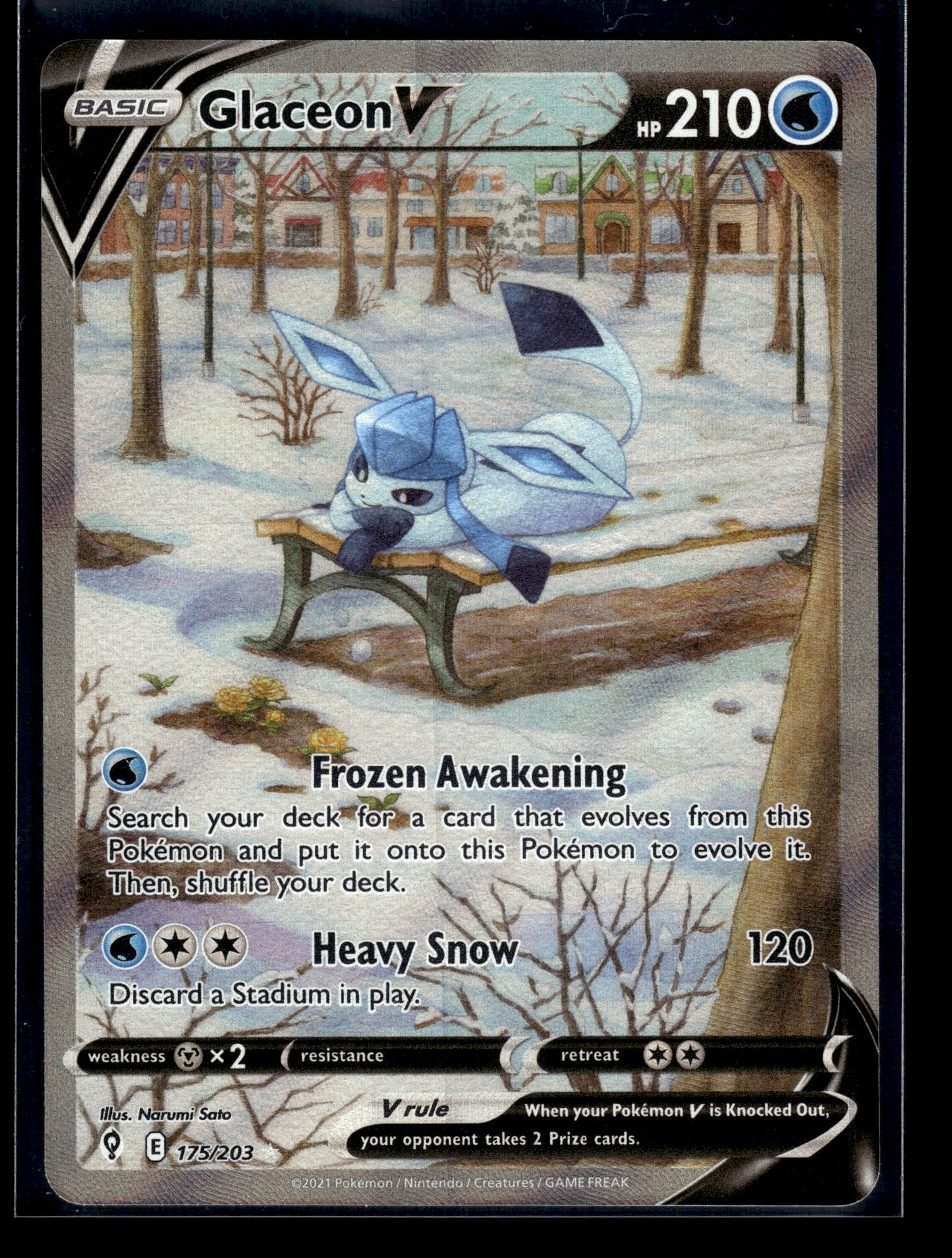 Glaceon V #175/203 Evolving Skies NM