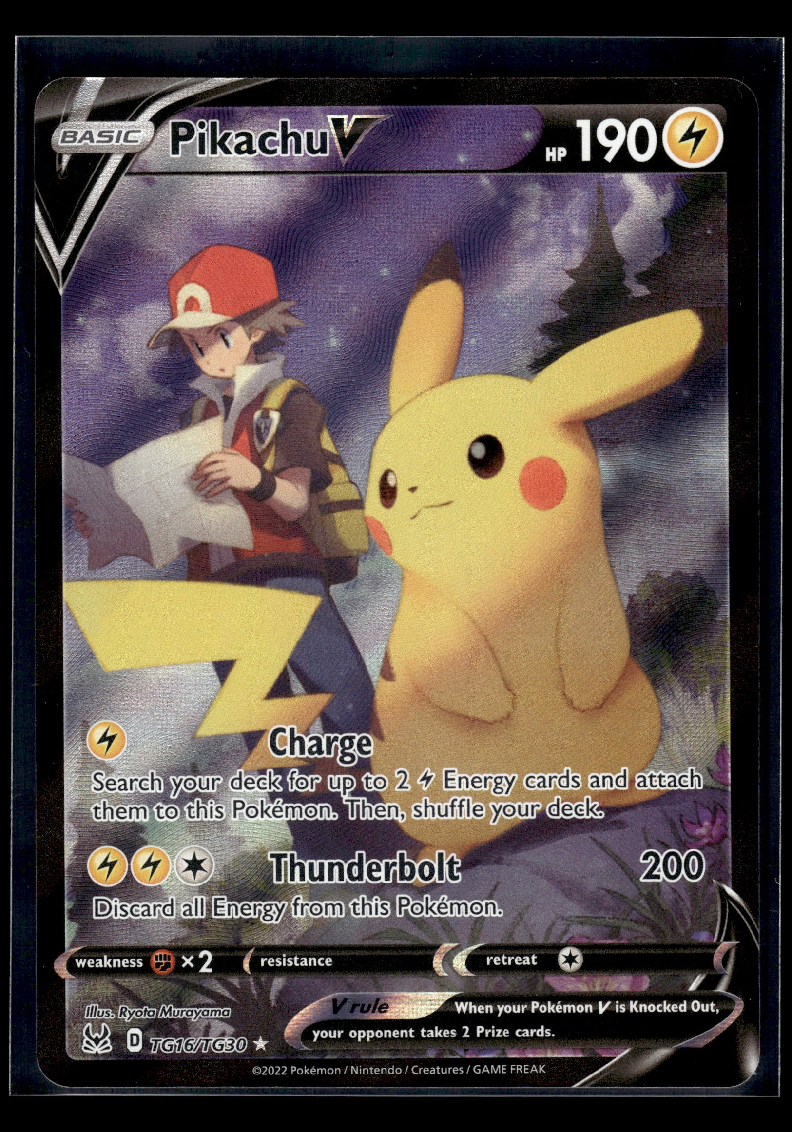 Pikachu V #TG16/TG30 Lost Origin Trainer Gallery NM