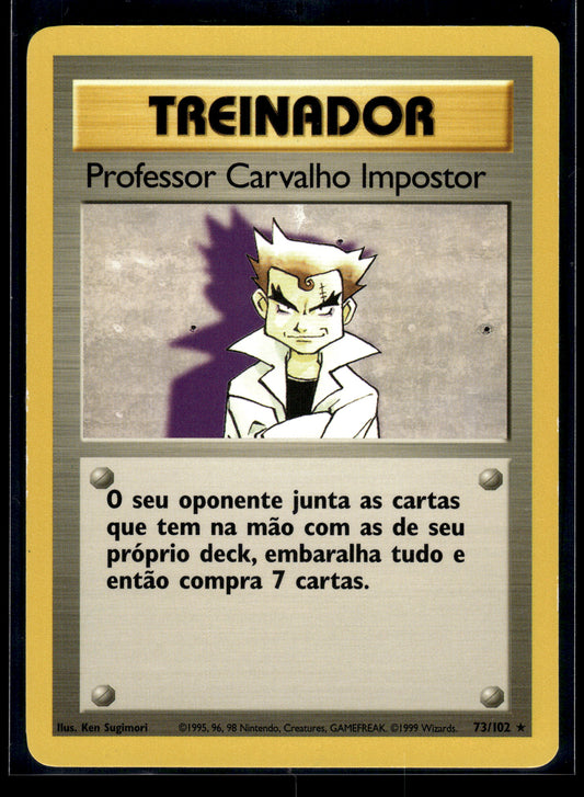 Imposter Professor Oak #073/102 PORTUGUESE Base Set LP
