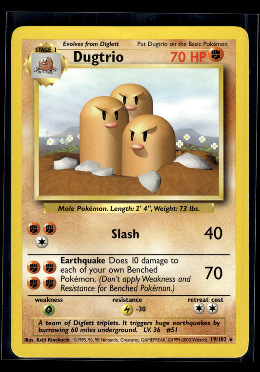 Dugtrio #019/102 1999-2000 Base Set LP