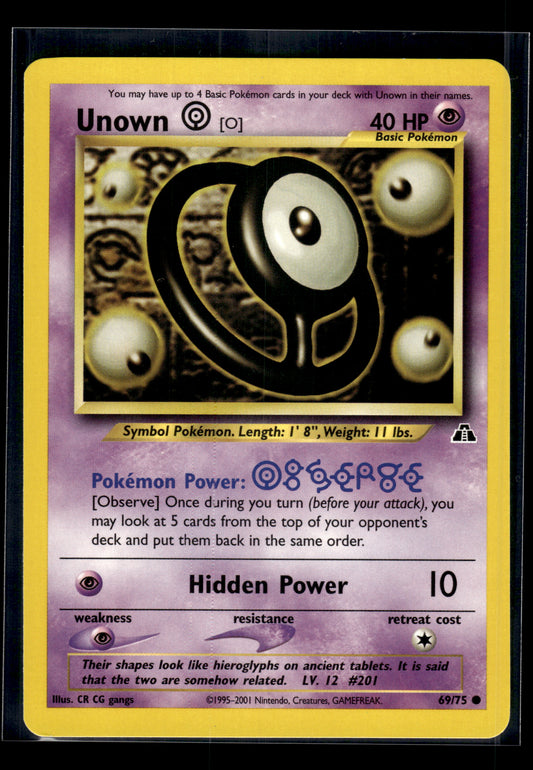 Unown [O] #69/75 Neo Discovery LP