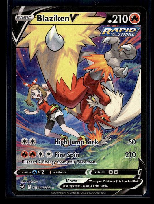Blaziken V #TG14/TG30 Silver Tempest Trainer Gallery VLP