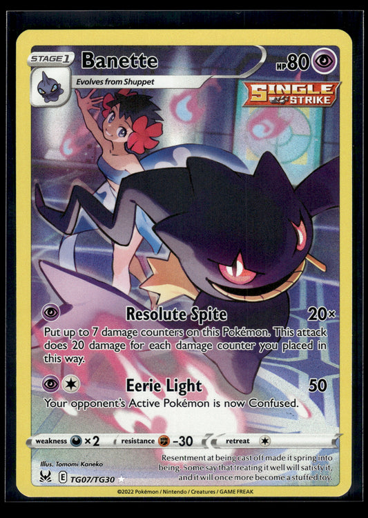 Banette #TG07/TG30 Lost Origin Trainer Gallery LP