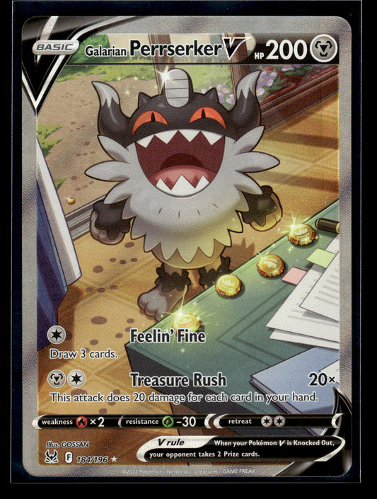 Galarian Perrserker V #184/196 Lost Origin VLP
