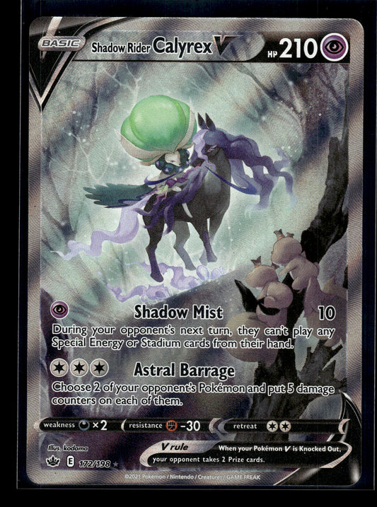 Shadow Rider Calyrex V #172/198 Chilling Reign LP