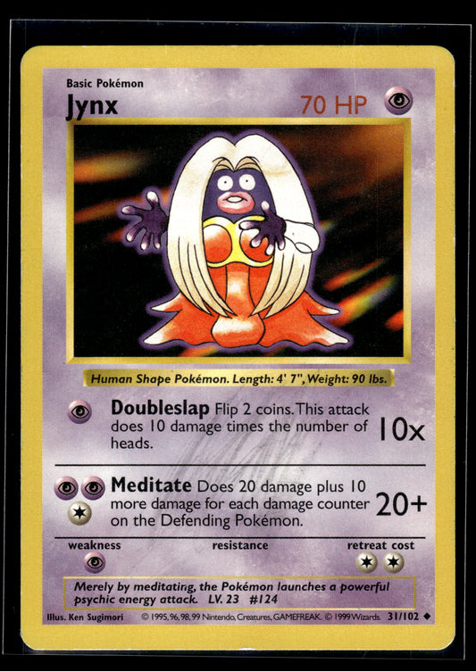 Jynx #031/102 Base Set (Shadowless) HP