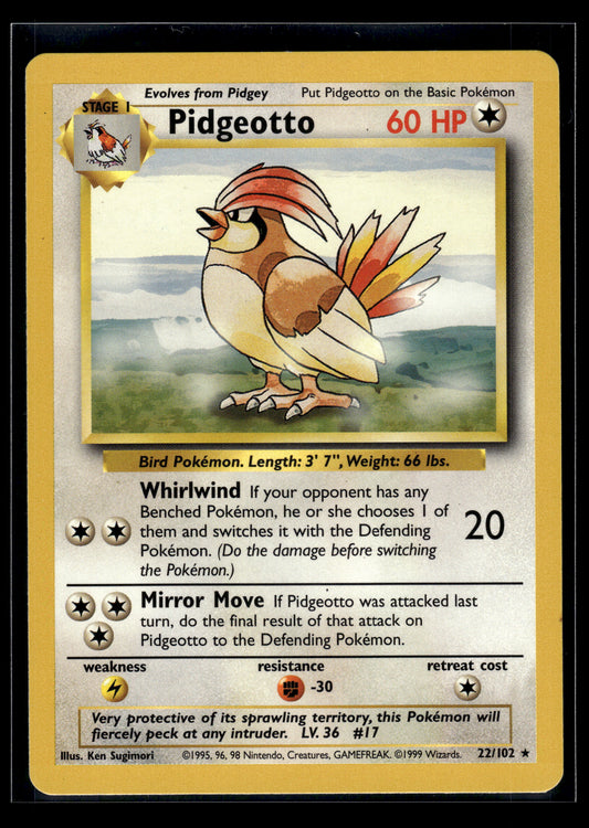 Pidgeotto #022/102 Base Set LP
