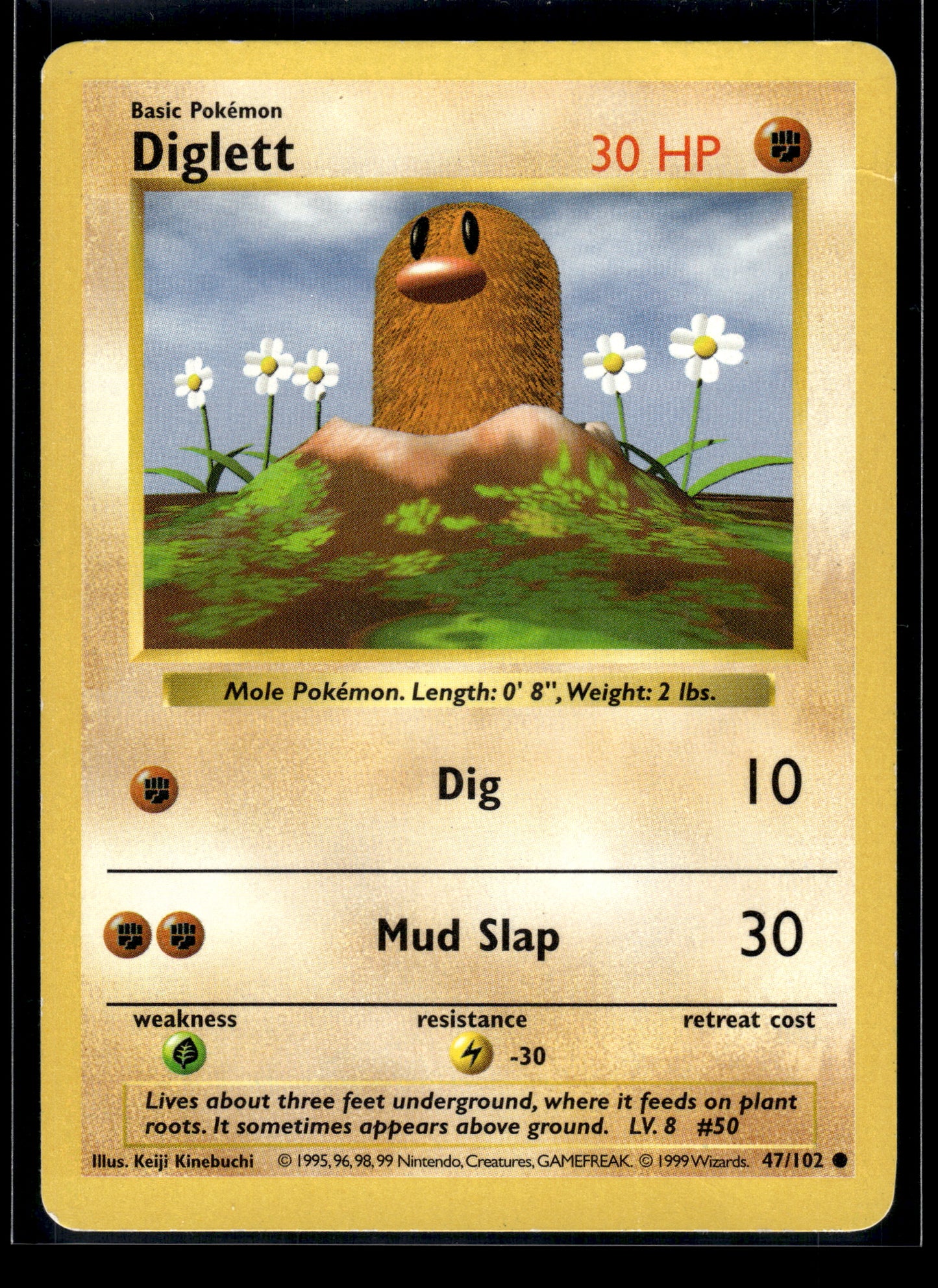 Diglett #047/102 Base Set (Shadowless) MP