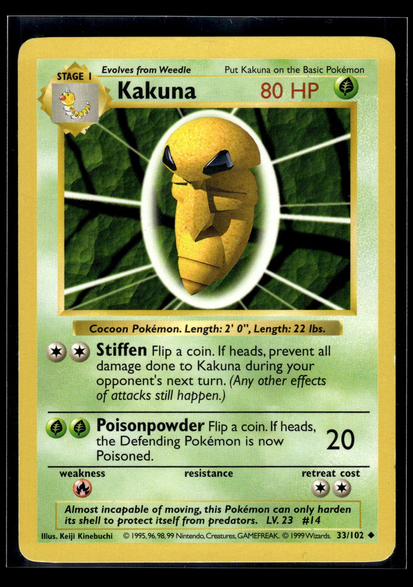 Kakuna #033/102 Base Set (Shadowless) MP