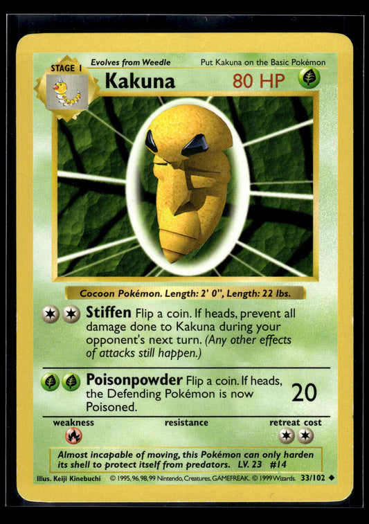 Kakuna #033/102 Base Set (Shadowless) MP